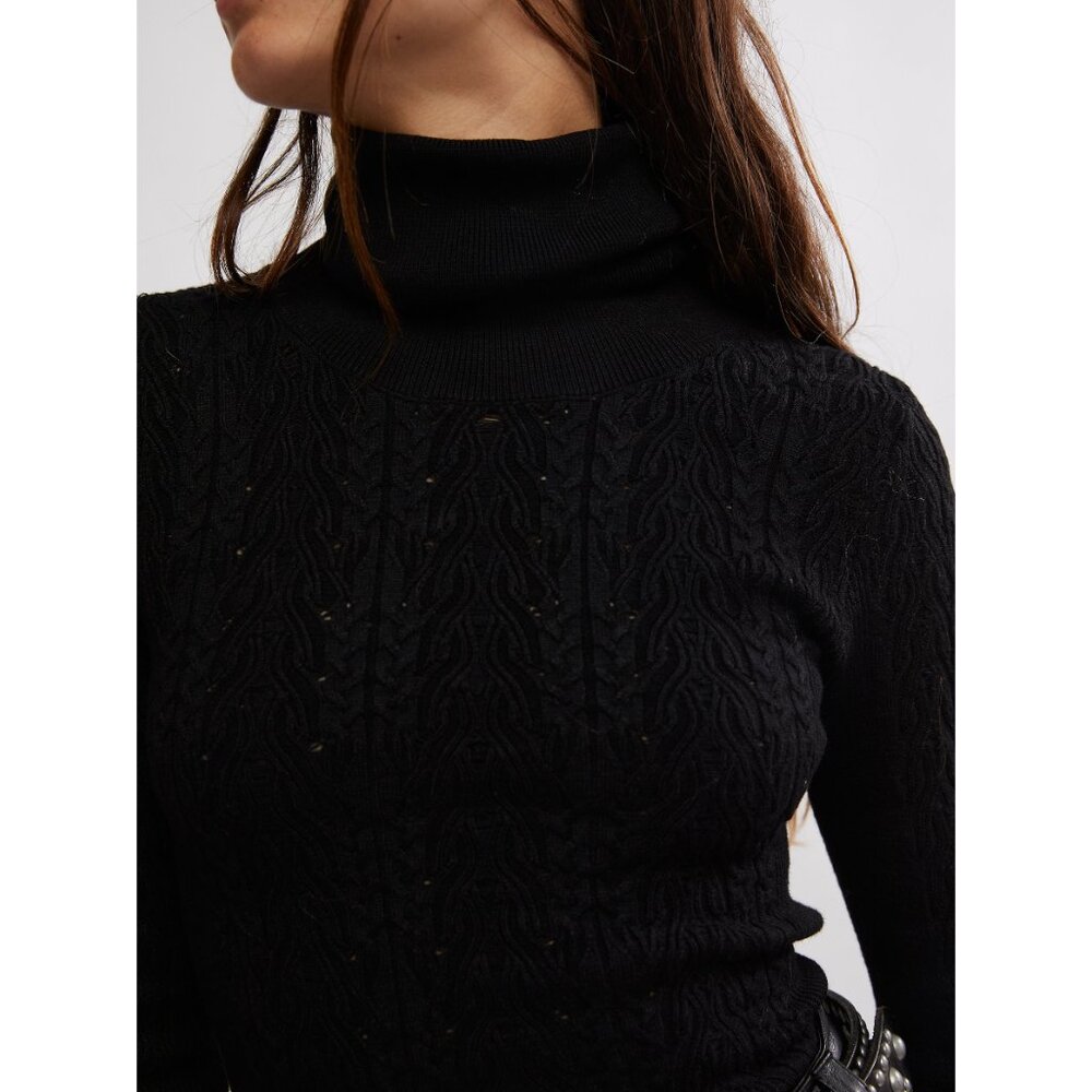 FREE PEOPLE Maddie Turtleneck / Black - Picture 4 of 6
